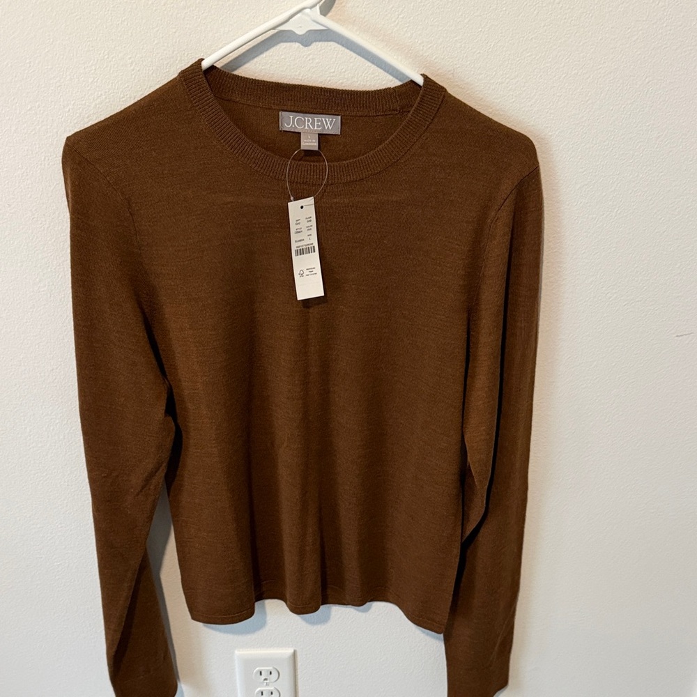J. Crew Chocolate Brown Crewneck Sweater